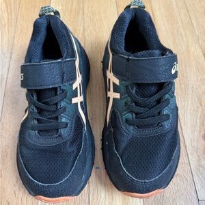 ASICS Kids Black and Peach Sneakers